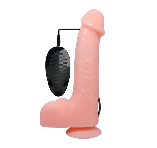 Wibrujące żylaste realistyczne dildo jądra 22 cm